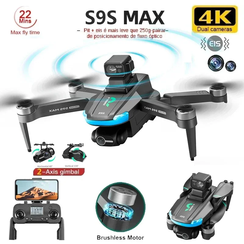 NEW S9S MAX MINI Drone 4K 2-Ax – обзор и цена Drone Camera With Gimbal