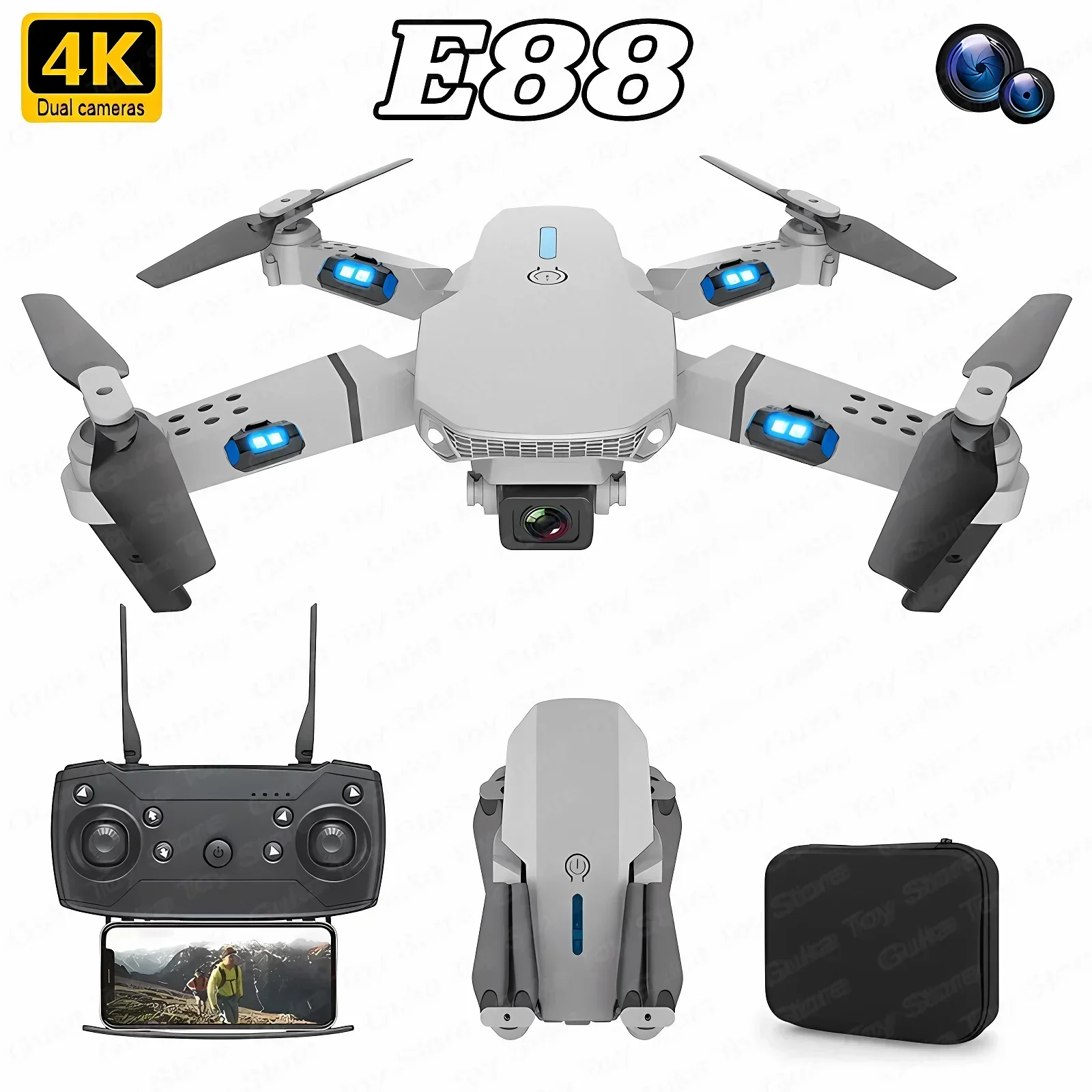 E88 Pro WIFI FPV Drone Wide An – обзор и цена Drone Camera Wide Angle