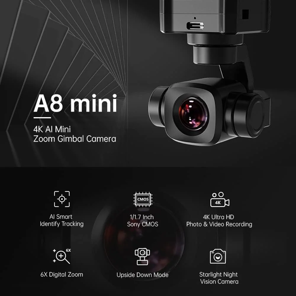 SIYI A8 Mini 4K 8MP Gimbal Cam – обзор и цена Drone Camera Vlog