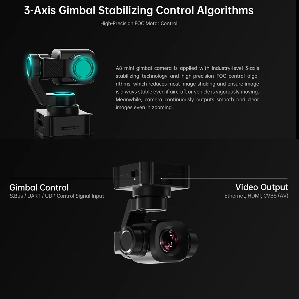 SIYI A8 Mini 4K 8MP Gimbal Cam – обзор и цена Drone Camera Vlog