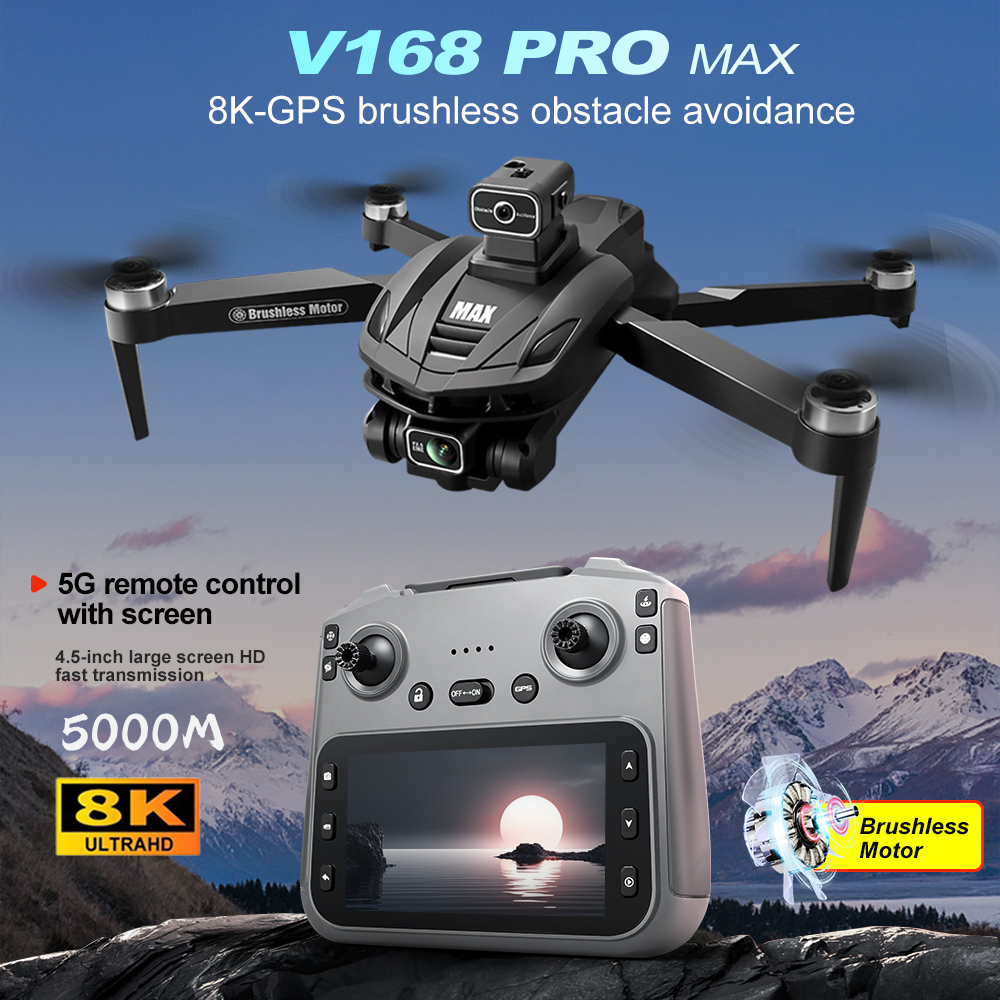 V168 PRO Max GPS Drone 8K Prof – обзор и цена Drone Camera Lens