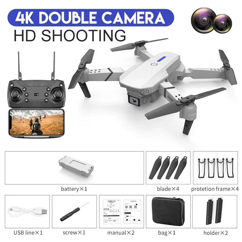 E88 ProIntelligent Folding Dro – обзор и цена Drone Camera Wide Angle