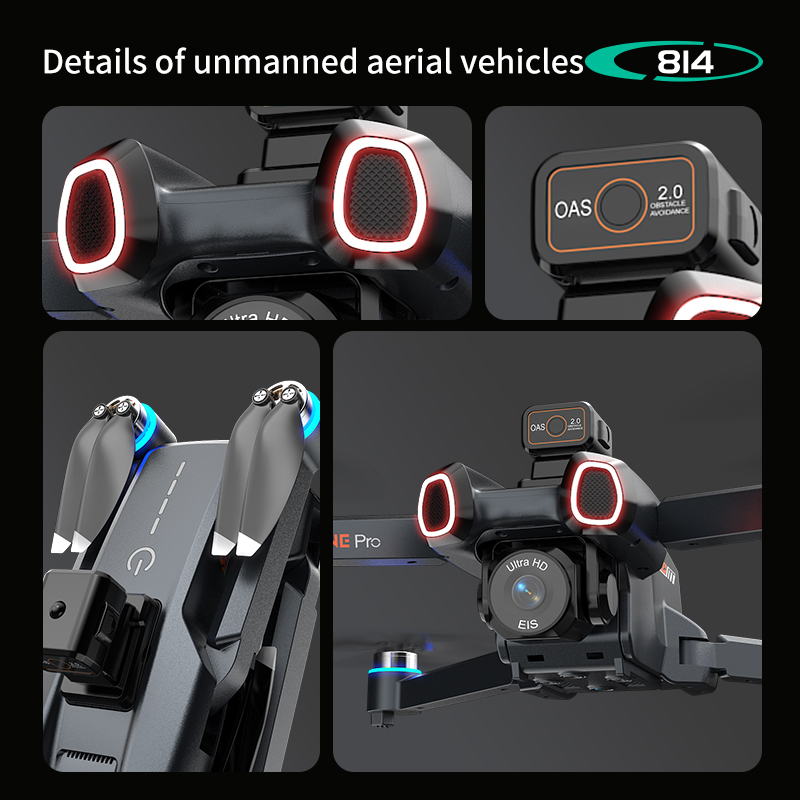 814 drone profissional 4K HD C – обзор и цена Drone Camera With Gimbal