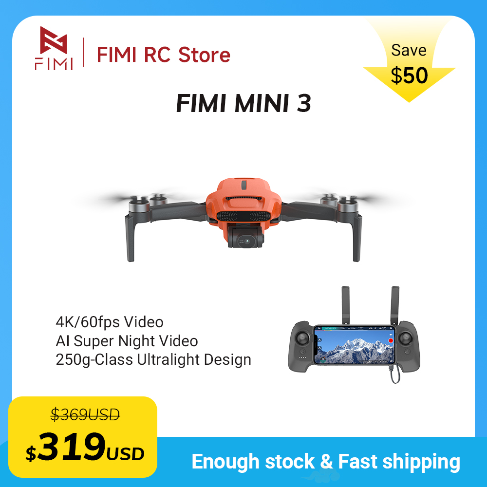 FIMI MINI 3 Camere drone 4K 60 – обзор и цена Drone Camera With Gimbal